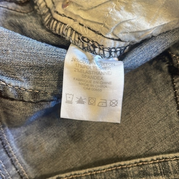 Angels jeans sz 20 faded zip/button with silver hardware and embellishments - Picture 6 of 11